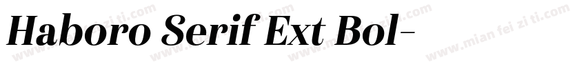 Haboro Serif Ext Bol字体转换
